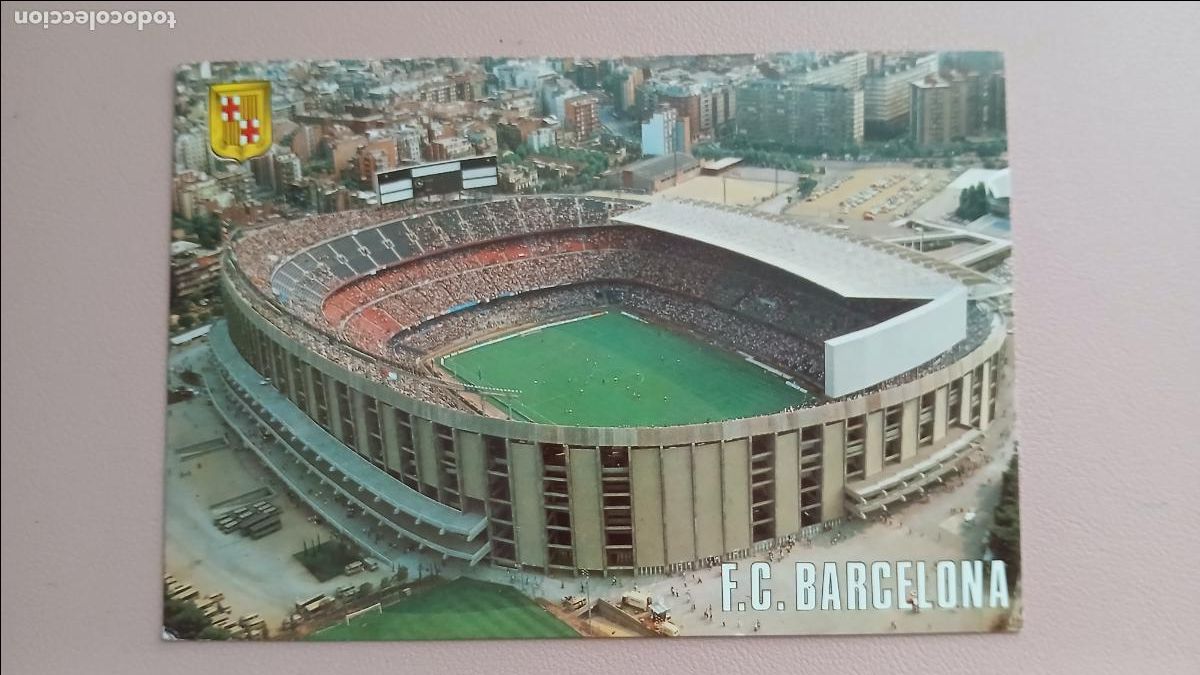 Colecionismo desportivo: POSTAL ESTADIO FC BARCELONA CAMP NOU SPOTIFY BAR&Ccedil;A STADIUM ESTADI ESCUDO DE ORO N&ordm; 506 S/C