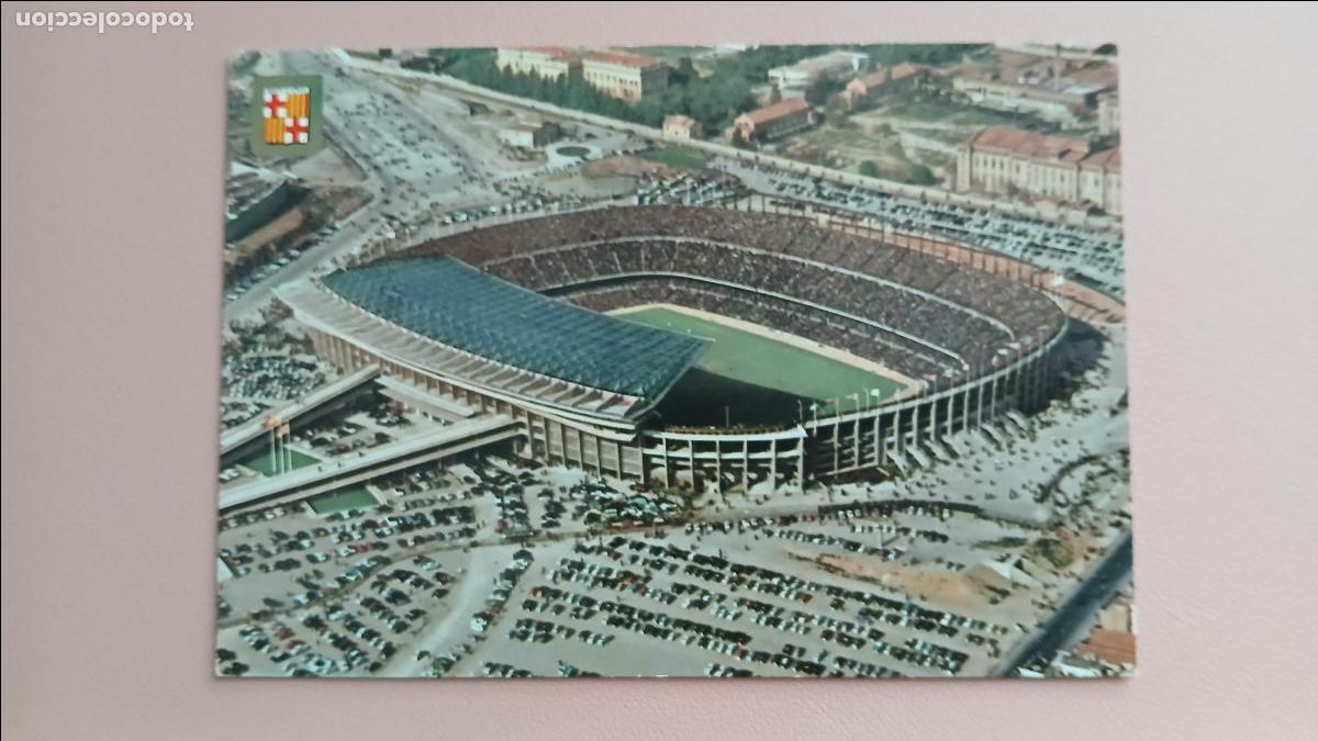 Colecionismo desportivo: POSTAL ESTADIO FC BARCELONA CAMP NOU SPOTIFY BAR&Ccedil;A STADIUM ESTADI ESCUDO DE ORO N&ordm; 4348 ESCRITA