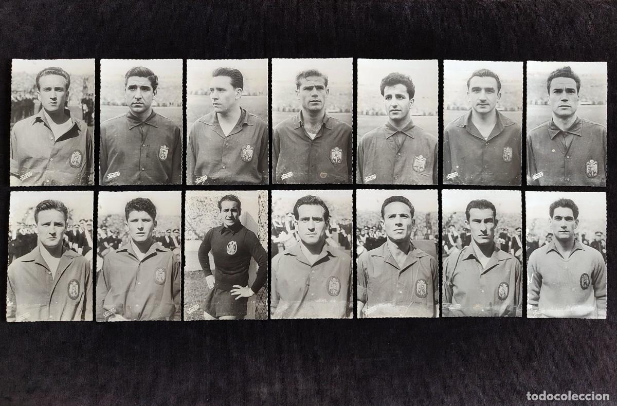 Coleccionismo deportivo: LOTE 14 POSTALES JDP JUGADORES INTERNACIONALES ESPA&Ntilde;A, MUNDIAL F&Uacute;TBOL BRASIL 1950