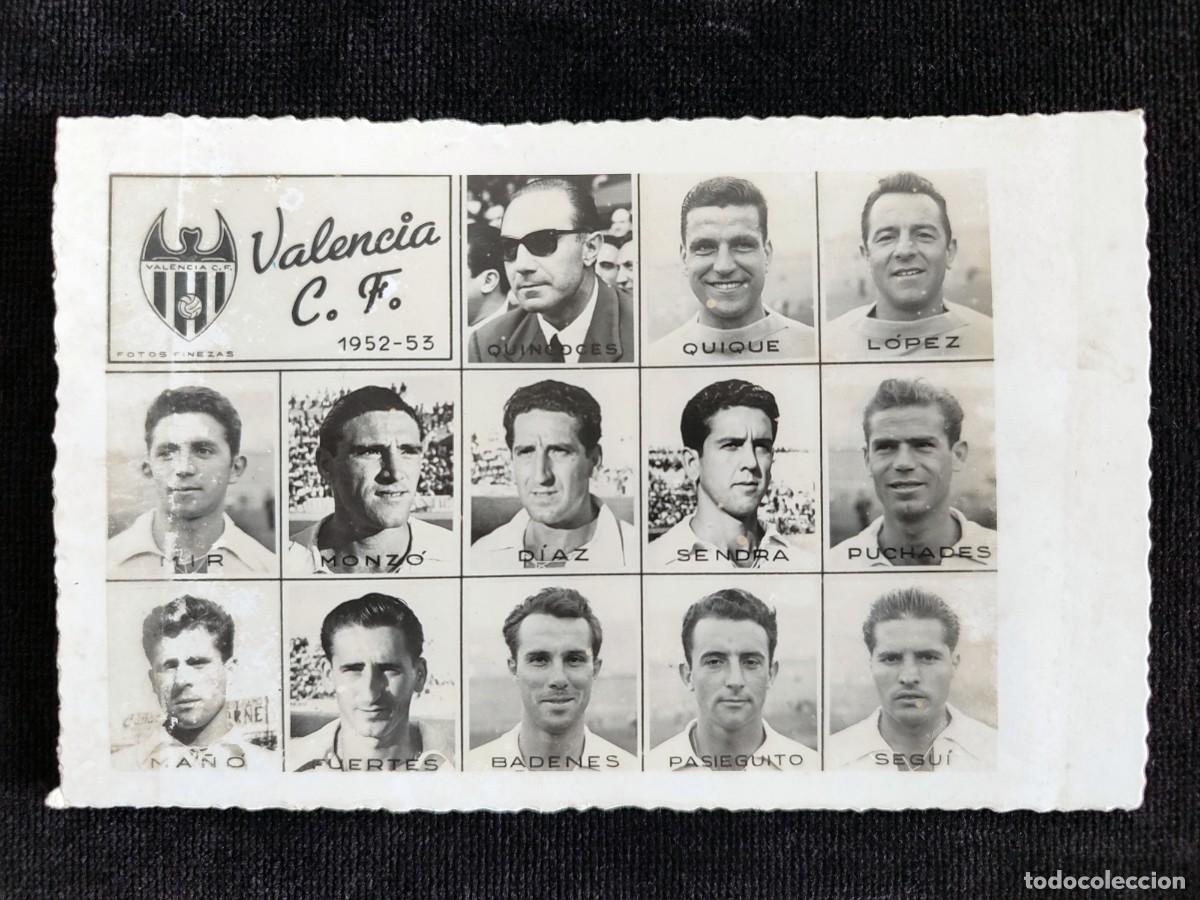 Coleccionismo deportivo: POSTAL JDP, VALENCIA C.F., TEMPORADA 1952-53. EQUIPO F&Uacute;TBOL