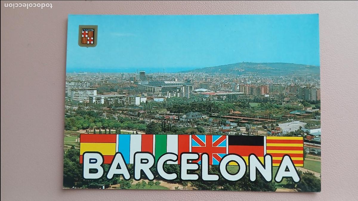 Sports collectibles: POSTAL ESTADIO FC BARCELONA CAMP NOU SPOTIFY BAR&Ccedil;A STADIUM ESTADI ESCUDO DE ORO N&ordm; 514 S/C