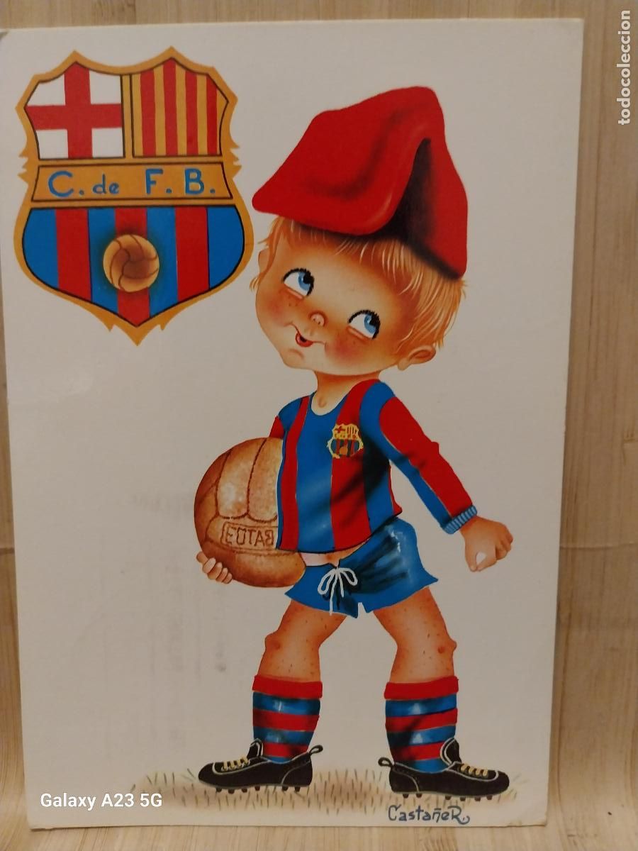 Sammelleidenschaft Sport: BARCELONA CLUB FUTBOL ED SAVIR 729 CIRCULADA ORIGINAL ILUSTRACION CASTA&Ntilde;ER