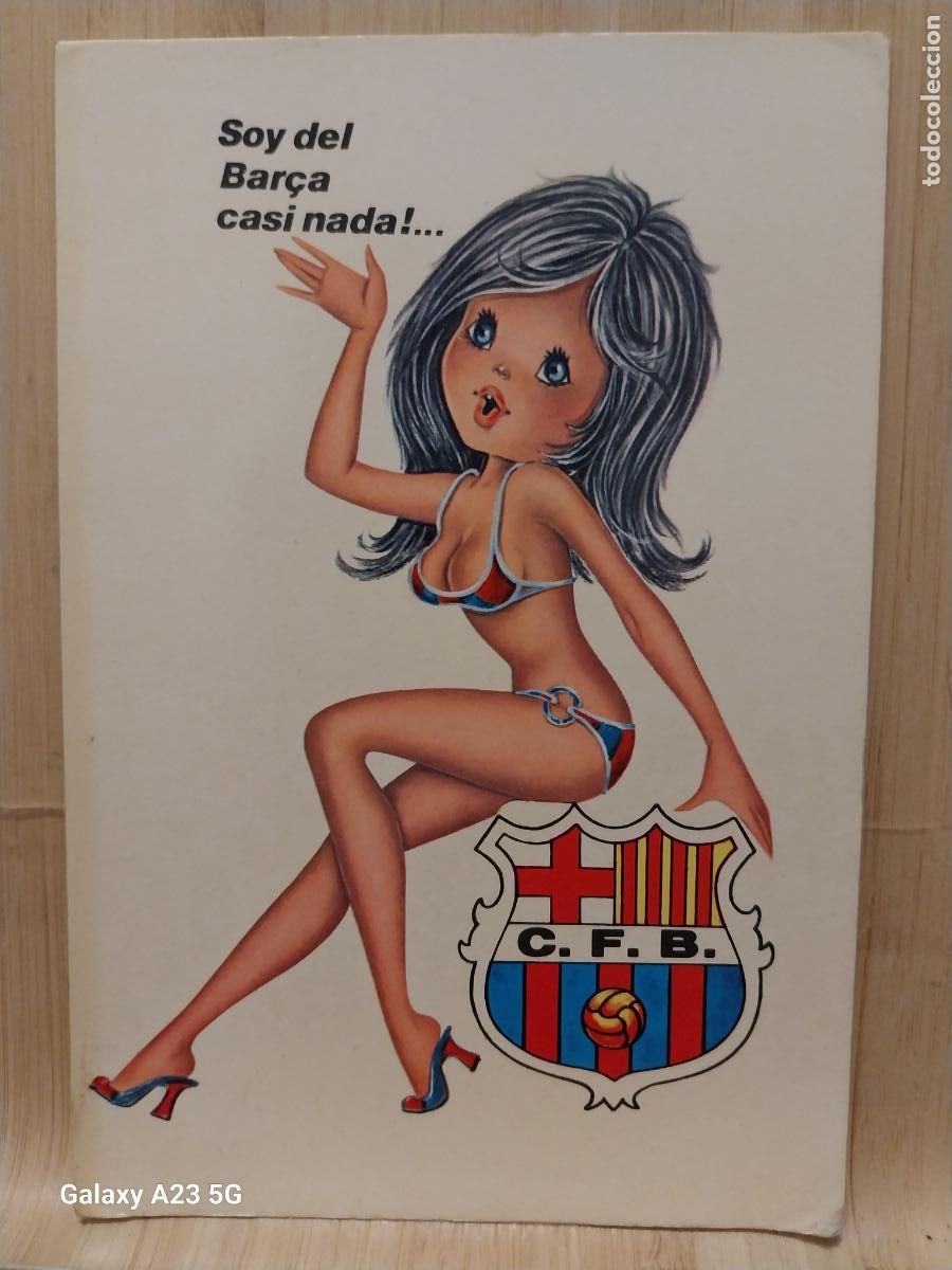 Sammelleidenschaft Sport: BARCELONA CLUB FUTBOL ED VIKINGO 2085/2 ORIGINAL ILUSTRACION FEMENINA