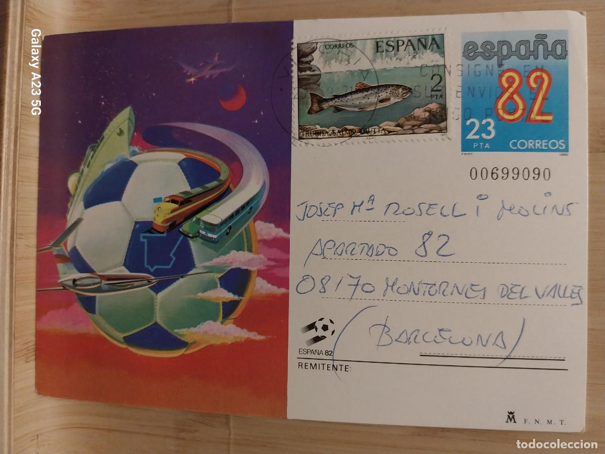 Sammelleidenschaft Sport: TARJETA PRIMER DIA MUNDIAL ESPA&Ntilde;A 82 CAMPEONATO FUTBOL TARJETA CIRCULADA ***