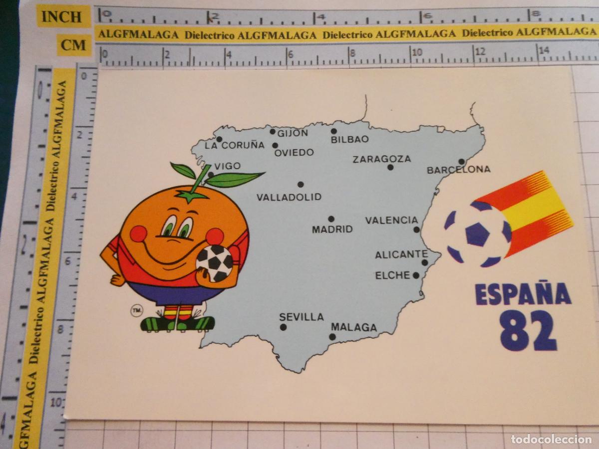 Coleccionismo deportivo: POSTAL DE F&Uacute;TBOL. MUNDIAL COPA DEL MUNDO ESPA&Ntilde;A 82 1982 NARANJITO MAPA SEDES. 1238