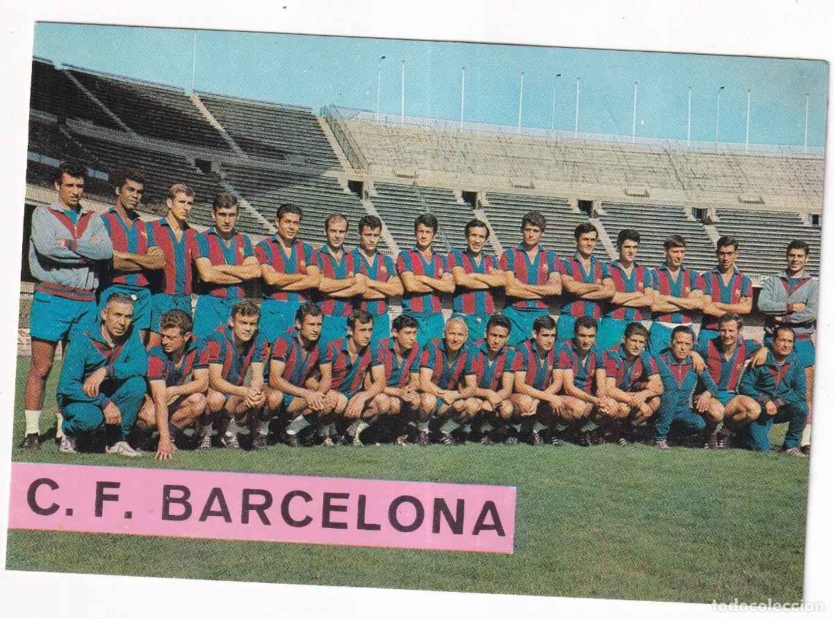 Coleccionismo deportivo: POSTAL - PLANTILLA C.F. BARCELONA - TEMPORADA 1968 1969 SIN CIRCULAR