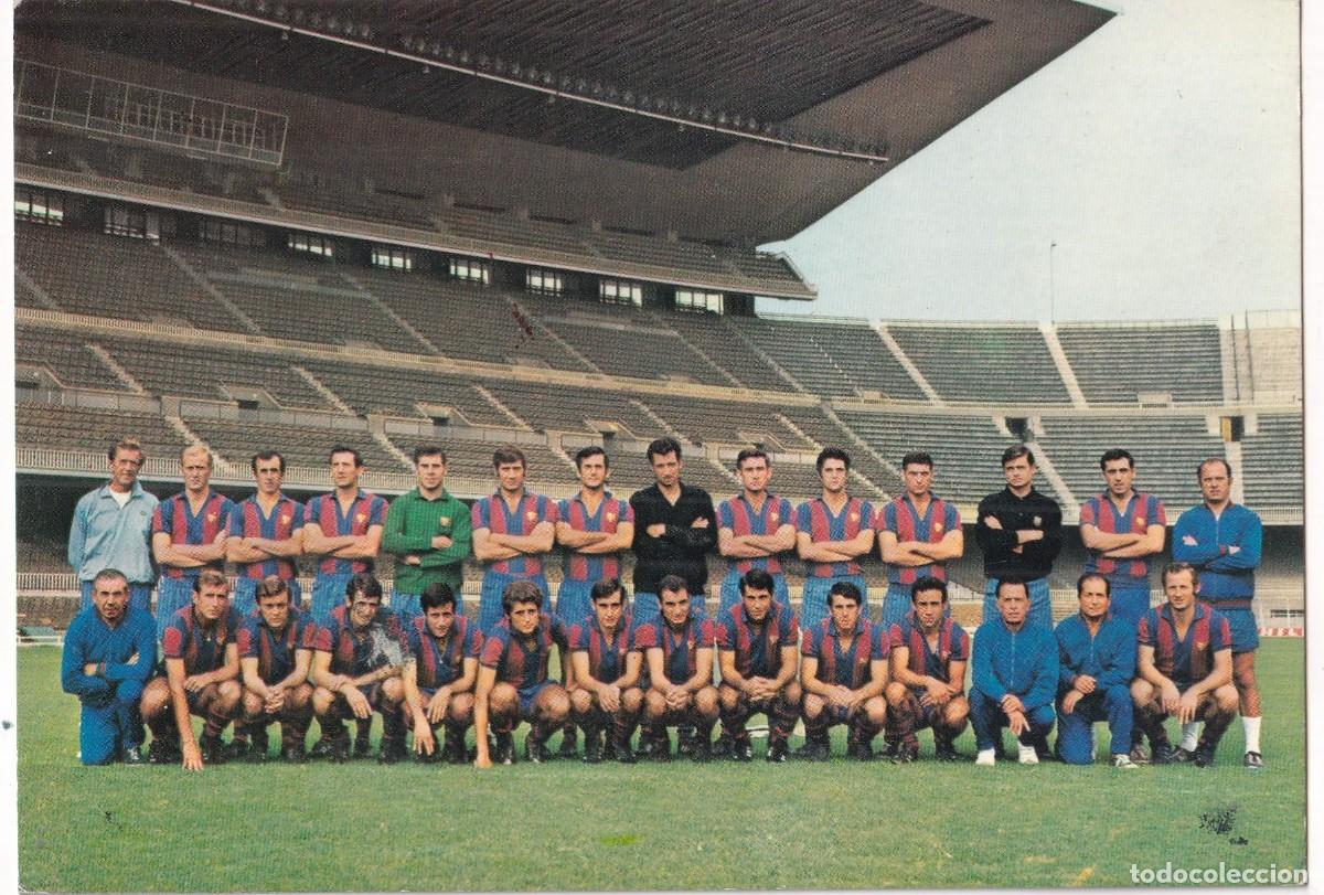 Coleccionismo deportivo: POSTAL - PLANTILLA C.F. BARCELONA - TEMPORADA 1968 1969 SIN CIRCULAR
