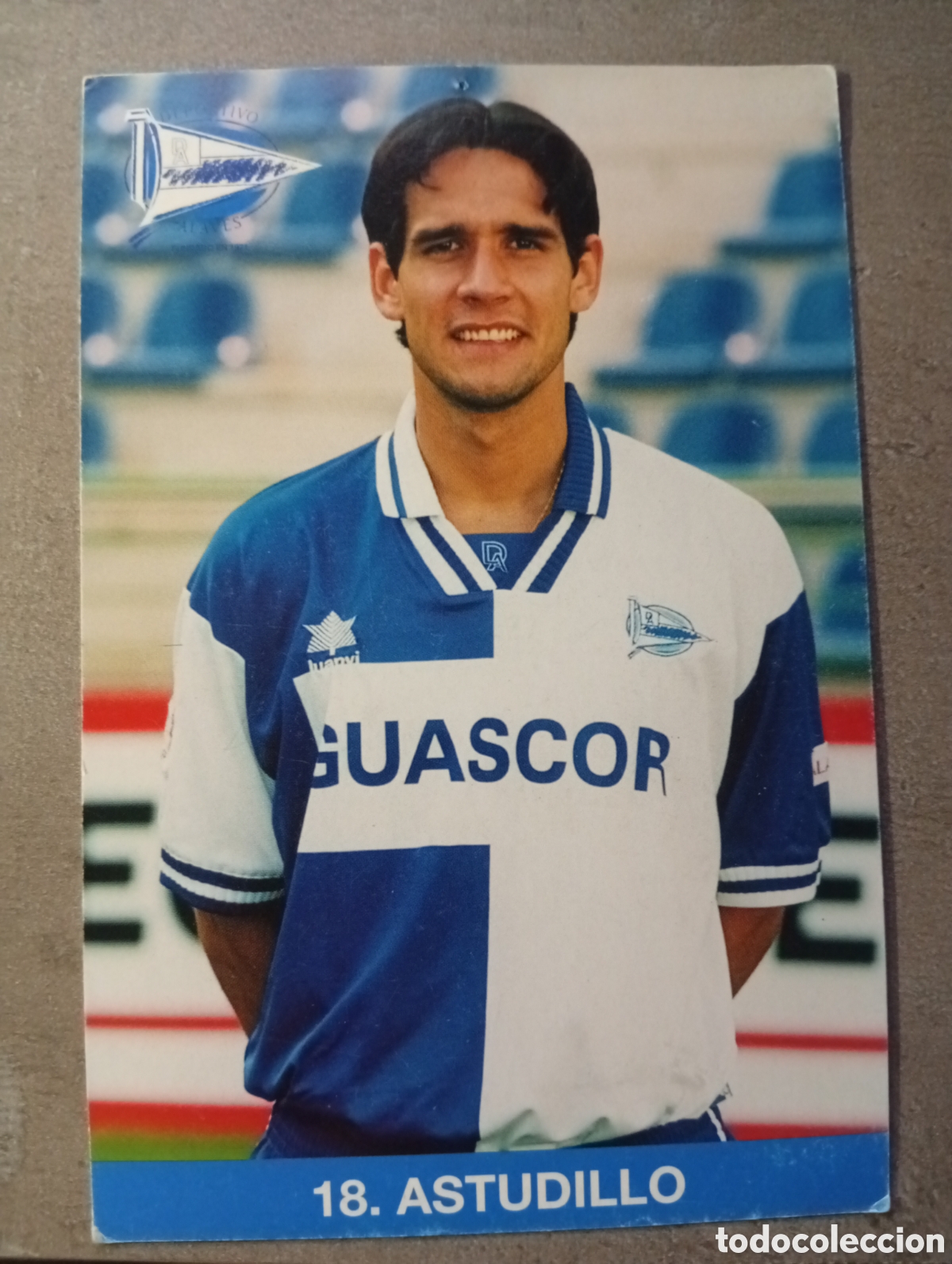 Coleccionismo deportivo: F&Uacute;TBOL POSTAL ASTUDILLO DEPORTIVO ALAV&Eacute;S TEMPORADA 2000 2001