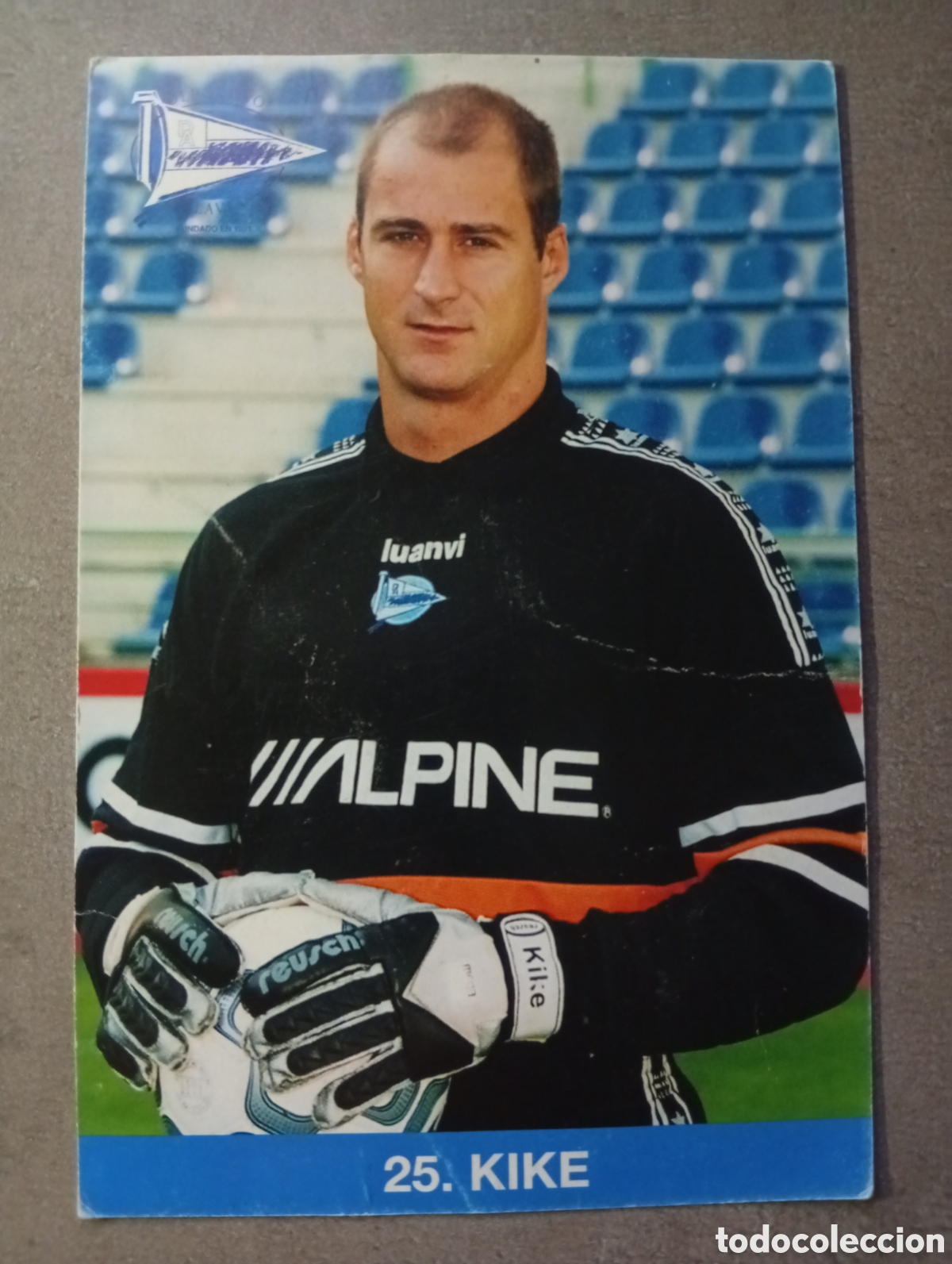 Coleccionismo deportivo: F&Uacute;TBOL POSTAL KIKE DEPORTIVO ALAV&Eacute;S TEMPORADA 2000 2001