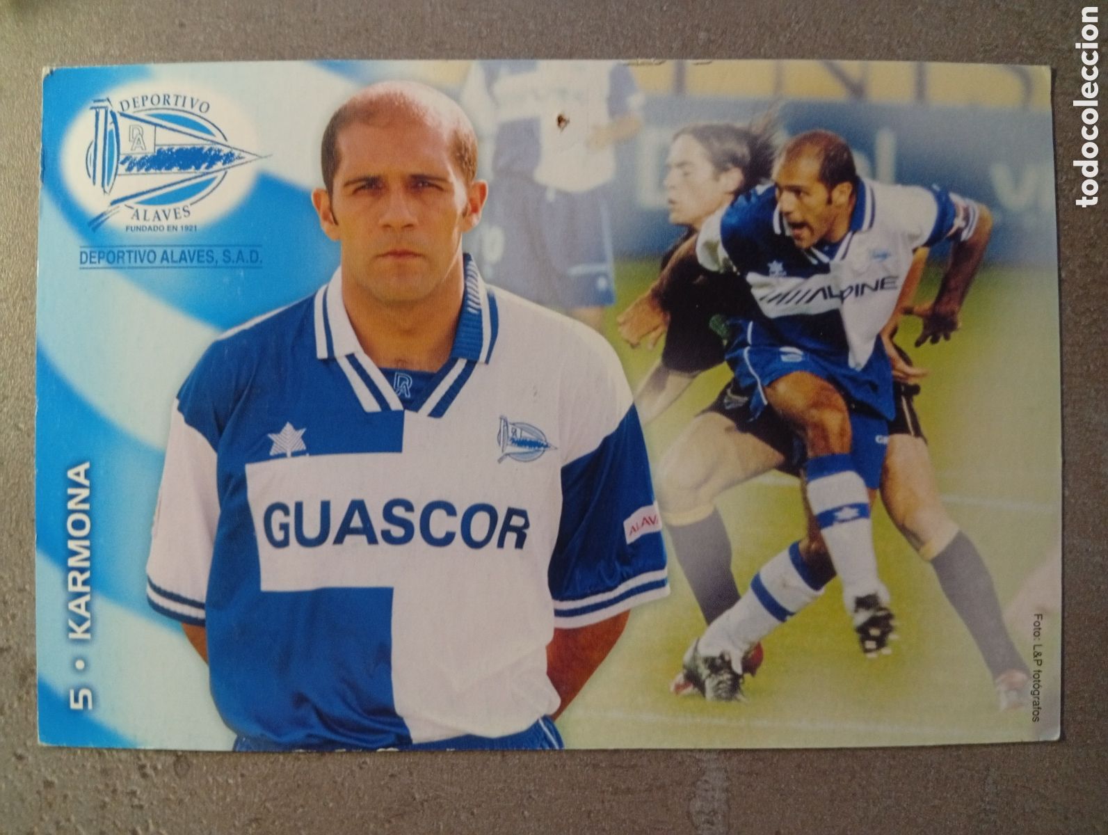 Coleccionismo deportivo: F&Uacute;TBOL POSTAL KARMONA DEPORTIVO ALAV&Eacute;S TEMPORADA 2001 2002