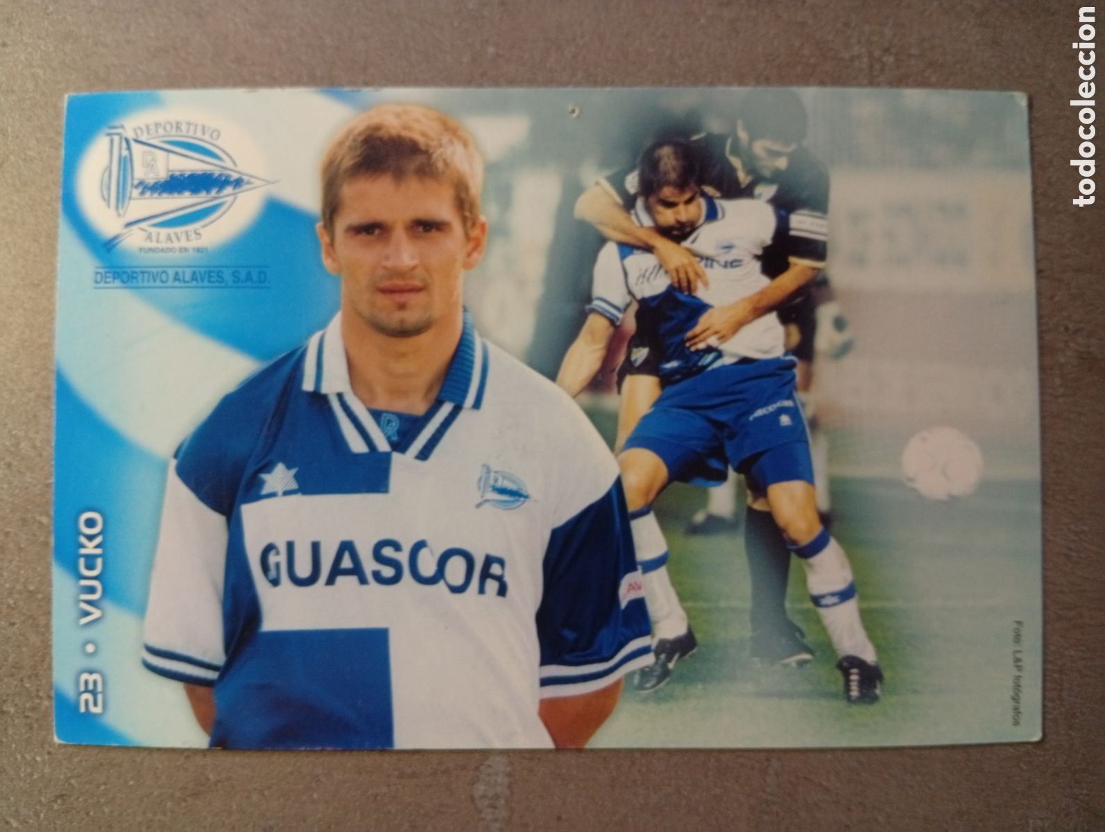 Coleccionismo deportivo: F&Uacute;TBOL POSTAL VUCKO DEPORTIVO ALAV&Eacute;S TEMPORADA 2001 2002