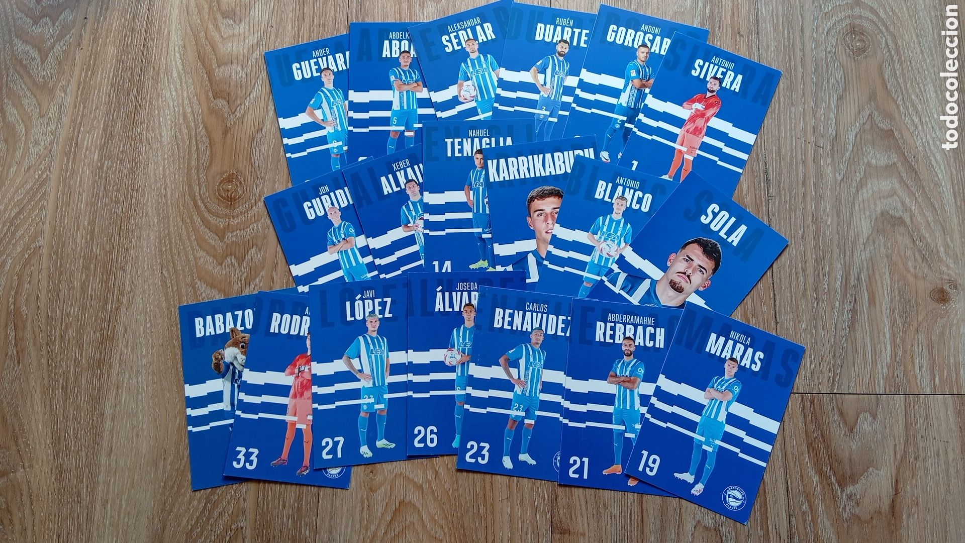Coleccionismo deportivo: 19 POSTALES SIN FIRMA IMPRESA DEPORTIVO ALAV&Eacute;S TEMPORADA 2023 2024