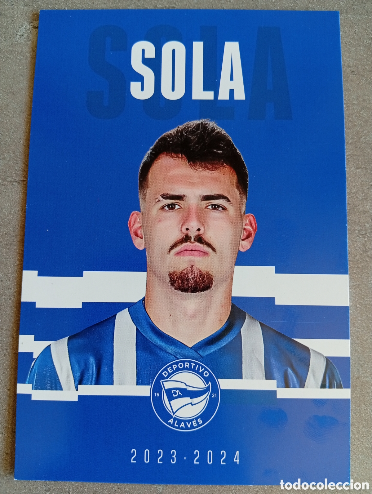 Coleccionismo deportivo: POSTAL SOLA DEPORTIVO ALAV&Eacute;S TEMPORADA 2023 2024