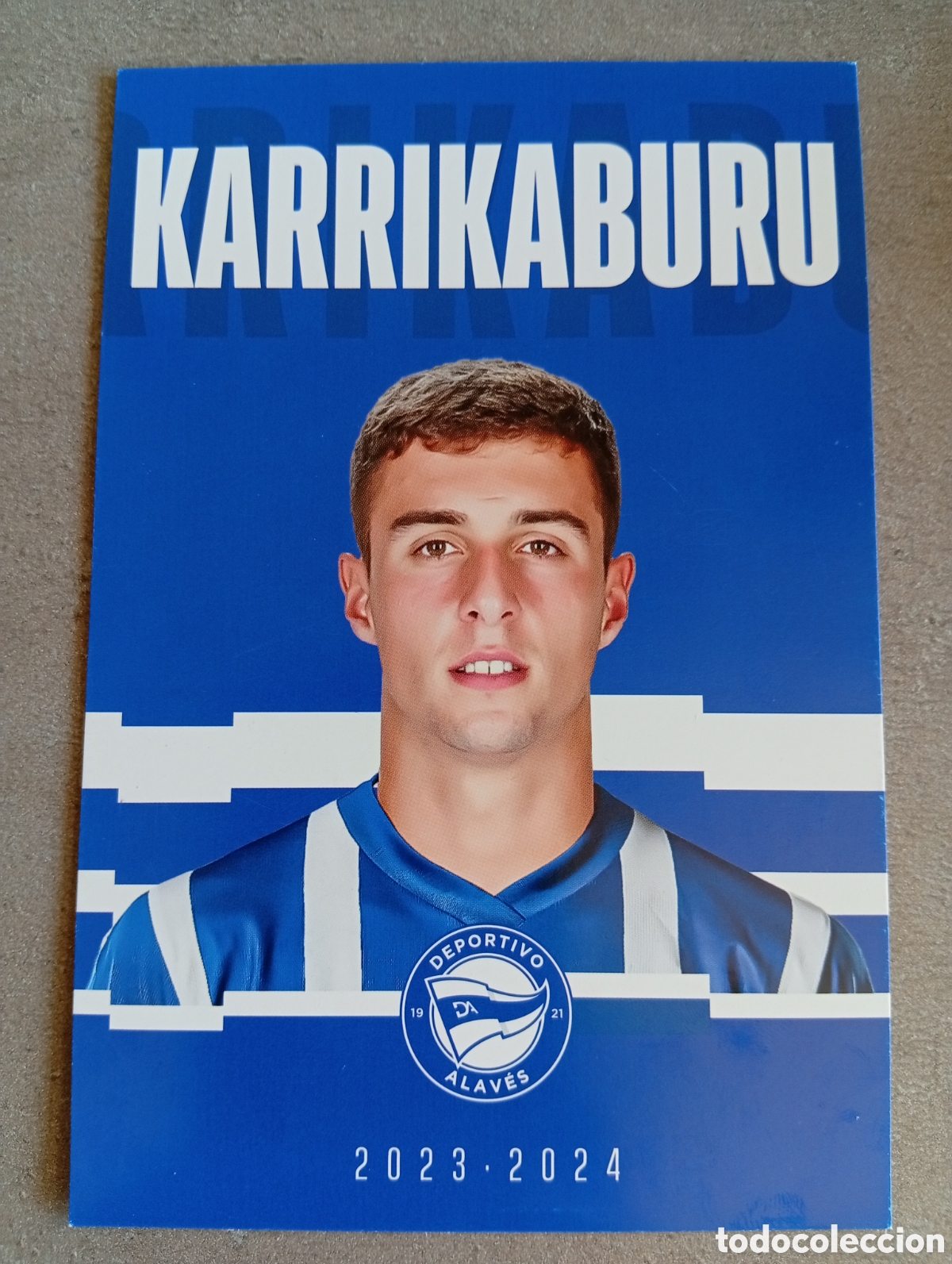 Coleccionismo deportivo: POSTAL KARRIKABURU DEPORTIVO ALAV&Eacute;S TEMPORADA 2023 2024