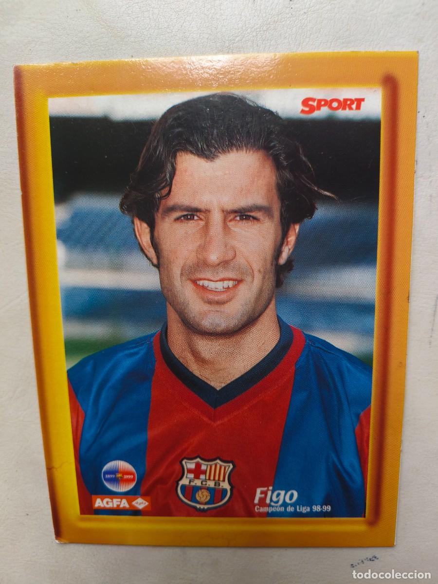 Coleccionismo deportivo: PORTARETRATO BARCELONA CAMPE&Oacute;N DE LIGA 98-99 / SPORT Y AGFA / LUIS FIGO BAR&Ccedil;A