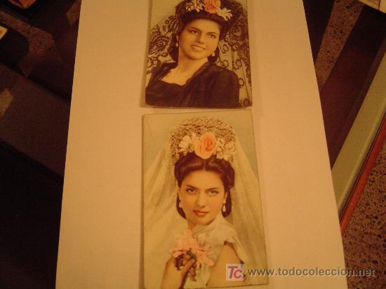 Postales: 2 Postales tipicas de 2 bellas mujeres