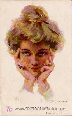 Postales: MUJER. RINGS ON HER FINGERS. - Foto 1