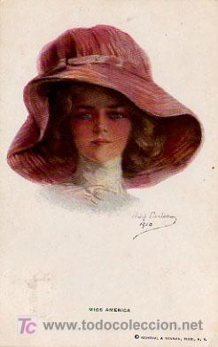 Postales: MUJER. MISS AMERICA. - Foto 1