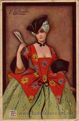 Postales: MUJER. ILUSTRADOR E. COLOMBO. - Foto 1