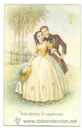 Postcards: Postal rom&aacute;ntica .. Nos sonr&iacute;e la esperanza 1955