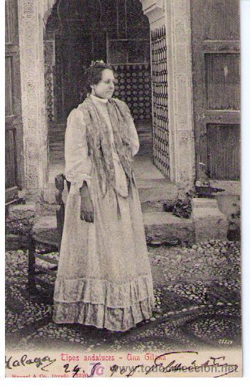 Postales: TIPOS ANDALUCES. UNA GITANA - Foto 1