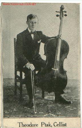 Postales: Postal del violoncelista Theodore Ptak - Foto 1