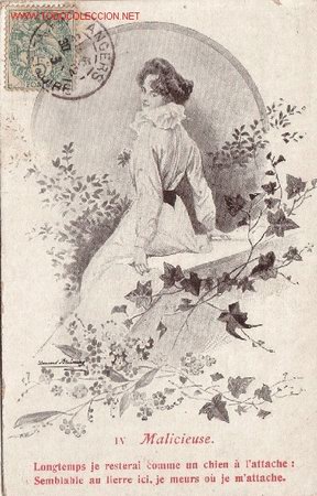 Postales: POSTAL DE DIBUJO DE MUJER - Foto 1