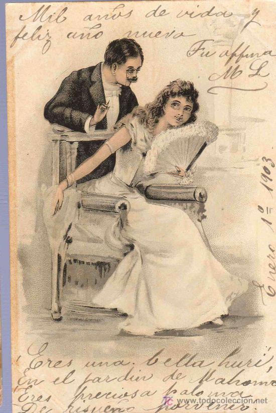 Postais: TARJETA POSTAL ANTIGUA ROMANTICA. REVERSO NO DIVIDIDO