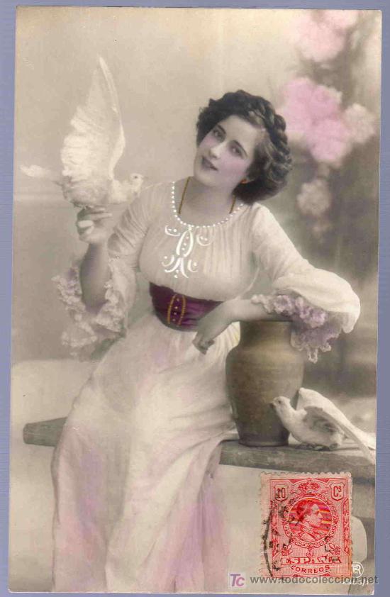 Cartoline: TARJETA POSTAL ANTIGUA ROMANTICA.