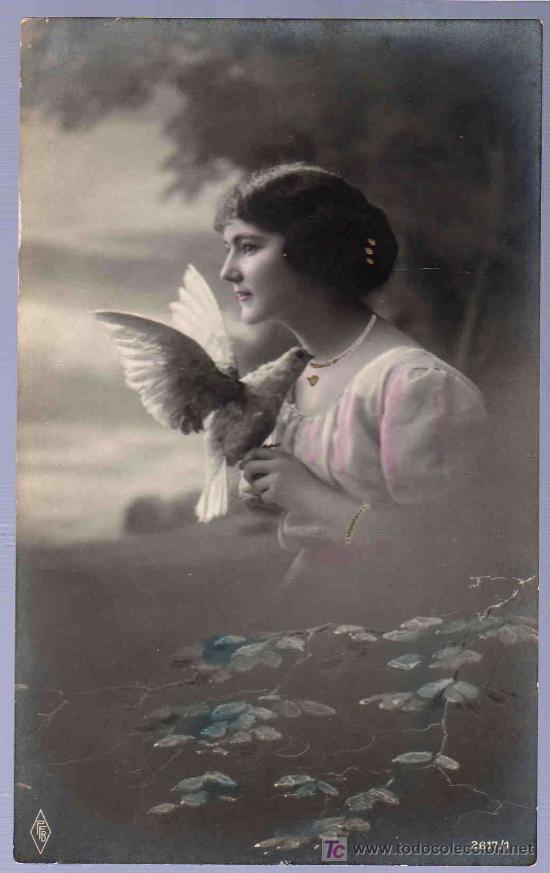 Cartoline: TARJETA POSTAL ANTIGUA ROMANTICA.