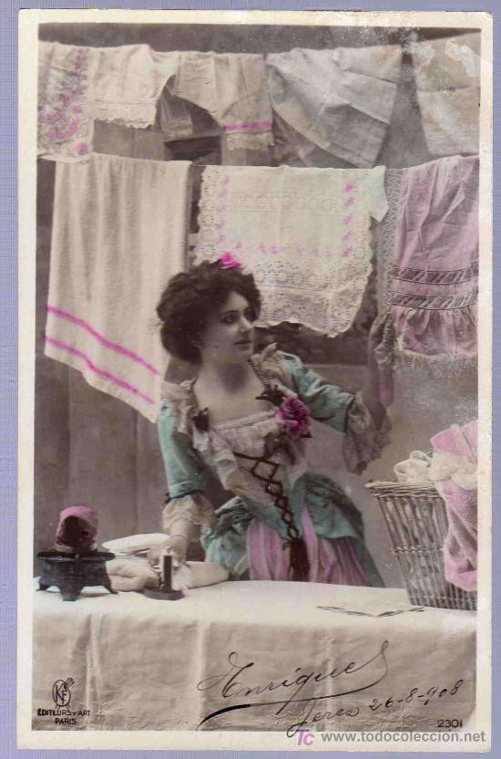 Cartoline: TARJETA POSTAL ANTIGUA ROMANTICA.
