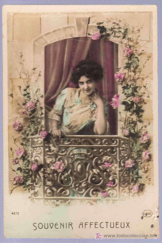 Cartoline: TARJETA POSTAL ANTIGUA ROMANTICA.