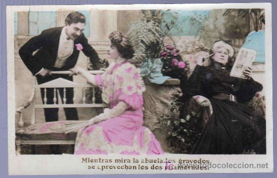 Postales: TARJETA POSTAL ANTIGUA ROMANTICA. - Foto 1