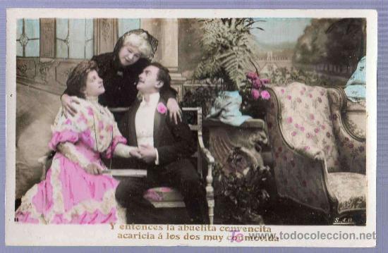 Postales: TARJETA POSTAL ANTIGUA ROMANTICA. - Foto 1