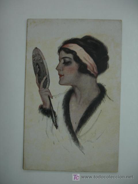 Postales: POSTAL ILUSTRADA. MUJER. - Foto 1
