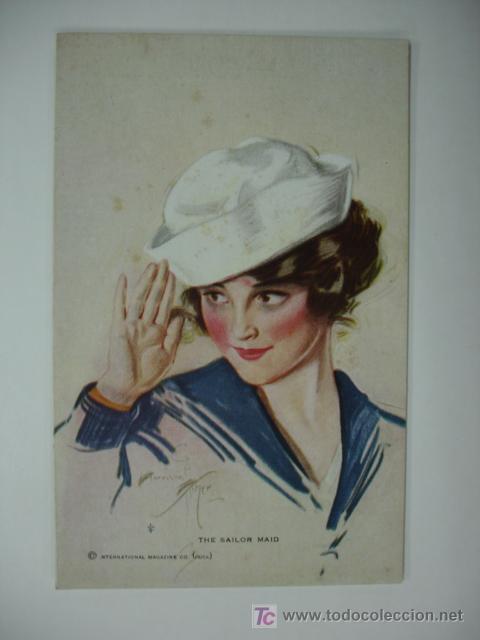Postkarten: POSTAL ILUSTRADA. MUJER. THE SAILOR MAID.