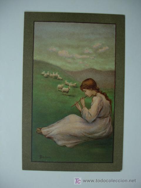 Postkarten: POSTAL ILUSTRADA. MUJER. SYBIL BARHAM. M M VIENNE M MUNK 431