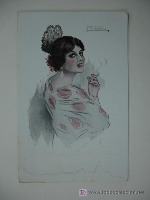 Postales: POSTAL ILUSTRADA. MUJER. COLL SALIETI.