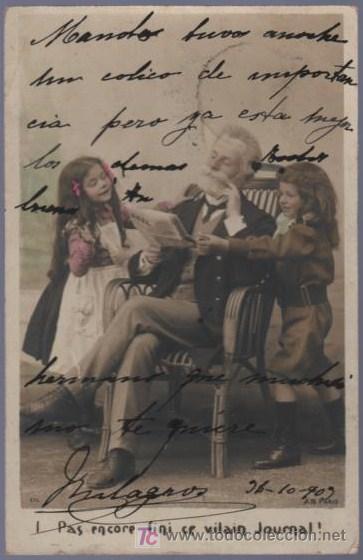 Cartoline: TARJETA POSTAL ANTIGUA DE MUJERES CON FAMILIA. REVERSO NO DIVIDIDO.