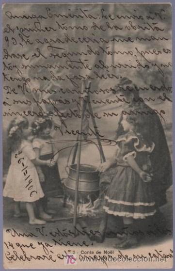 Cartoline: TARJETA POSTAL ANTIGUA DE MUJERES CON FAMILIA. REVERSO NO DIVIDIDO.