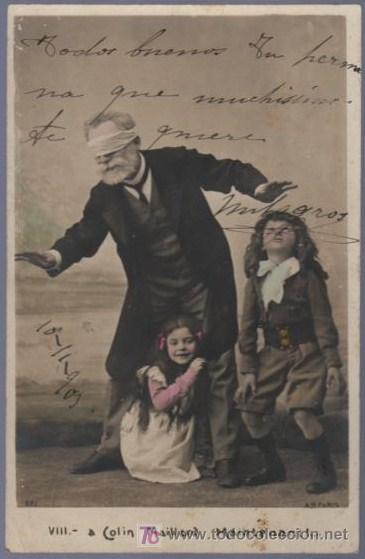 Cartoline: TARJETA POSTAL ANTIGUA DE MUJERES CON FAMILIA. REVERSO NO DIVIDIDO.