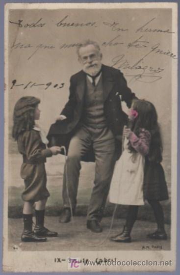 Cartoline: TARJETA POSTAL ANTIGUA DE MUJERES CON FAMILIA. REVERSO NO DIVIDIDO.