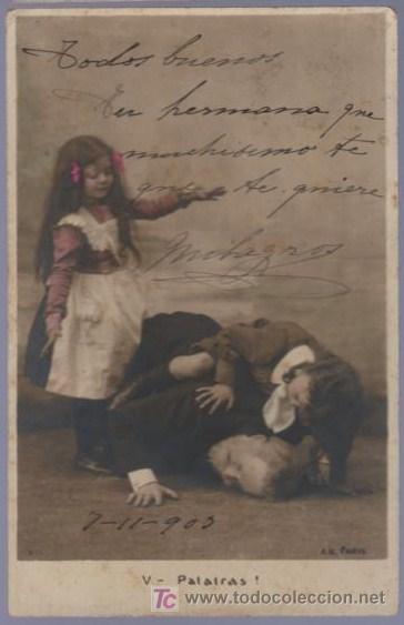 Postais: TARJETA POSTAL ANTIGUA DE MUJERES CON FAMILIA. REVERSO NO DIVIDIDO.