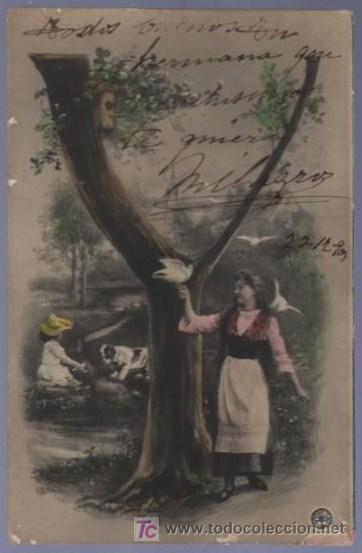 Postais: TARJETA POSTAL ANTIGUA DE MUJERES CON FAMILIA. REVERSO NO DIVIDIDO.