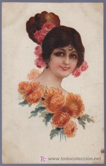 Postais: TARJETA POSTAL ANTIGUA DE MUJERES.