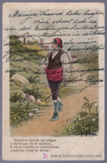 Postais: TARJETA POSTAL ANTIGUA ROMANTICA. REVERSO NO DIVIDIDO.