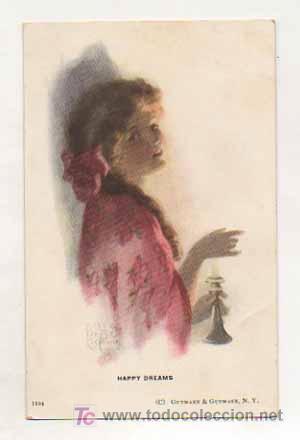 Postales: POSTAL ILUSTRADA. MUJER. HAPPY DREAMS. (GUTMAN & GUTMAN)