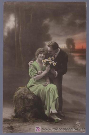 Cartoline: TARJETA POSTAL ANTIGUA ROMANTICA.