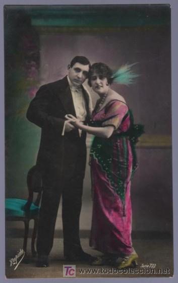 Cartoline: TARJETA POSTAL ANTIGUA ROMANTICA.