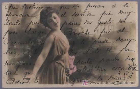 Postais: TARJETA POSTAL ANTIGUA DE MUJERES. REVERSO NO DIVIDIDO.